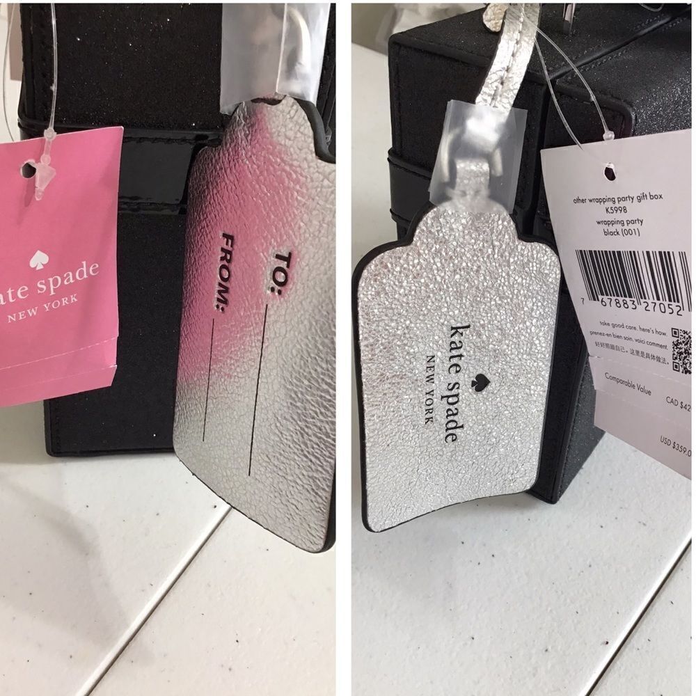 kate spade New York Black Other Wrapping Party Gift Box Crossbody Bag New - Picture 16 of 16